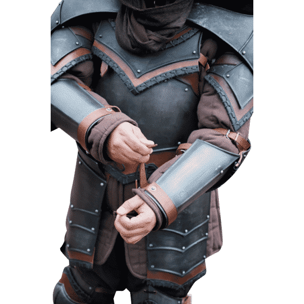 Medieval Arm guard & Leg guard bracers graves set reenactment armor 